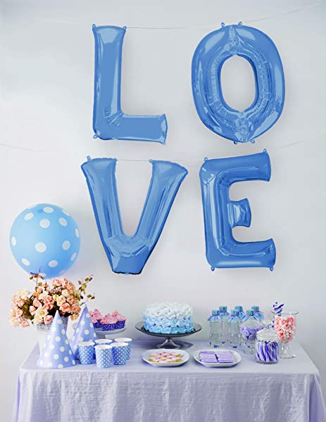 Anagram Folienballon, Buchstabe P, 86,4 cm, Blau – Bild 4