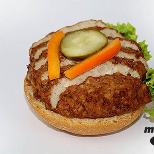 Brötchen mit Frikadelle