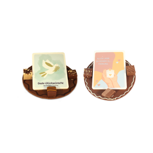 Vollmilch Schokoladentaler mit Motiv druck auf Weißer Schokolade „Firmung“