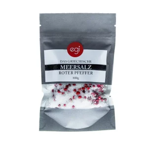 Griechisches Meersalz mit rotem Pfeffer