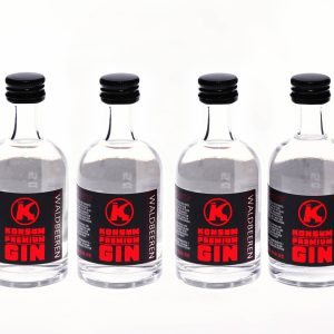 Konsum Premium Gin Miniatur 5cl, Waldbeere, Flasche