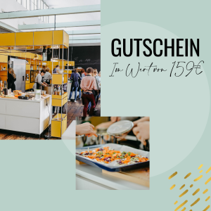 159€ Wert Gutschein für Kochworkshops, Kochkurse und Kochbücher