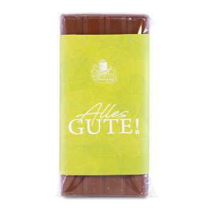 90g-Tafel „Alles gute!“ aus Vollmilchschokolade