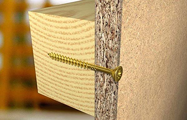 fischer Power-Fast FPF-ST 4,5 x 45 ZPP – Spanplattenschrauben mit Senkkopf zur Befestigung von tragenden Bauteilen in beschichtetem Holz, Hartholz, Weichholz uvm., blauverzinkt – 200 Stück – Art.-Nr. 652413 – Bild 3
