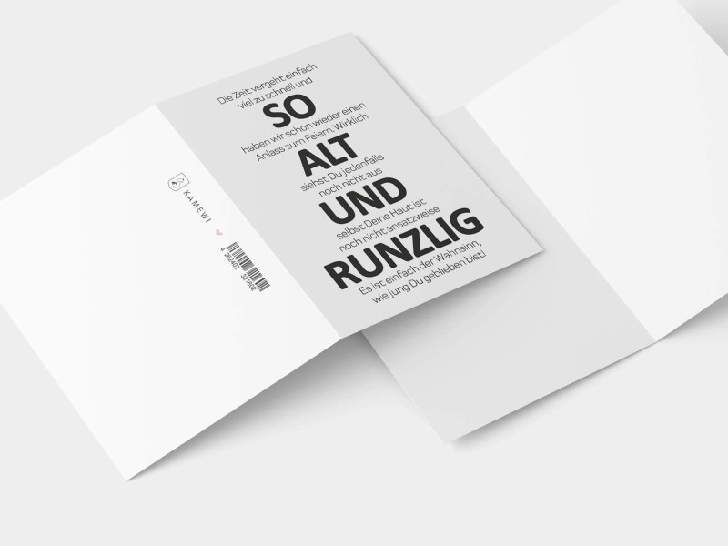Karte „So Alt Und Runzlig“ – Bild 2