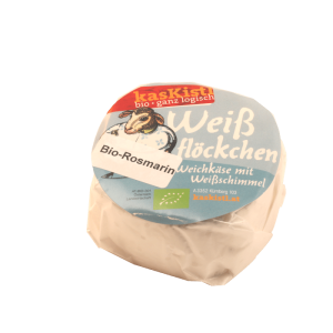 Weißflöckchen – Bio Schafcamembert mit Rosmarin 135g