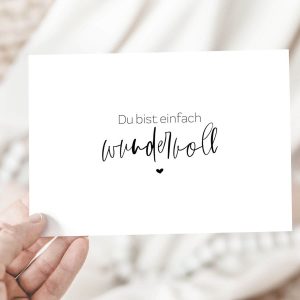 Postkarte „Wundervoll“