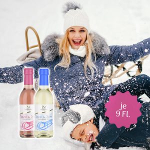 18er Paket Spuren im Schnee Weiss & Rosé
