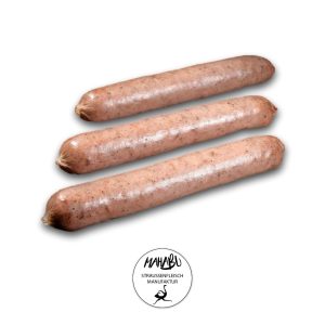 Straußenbratwurst mit Käse vom MAHABU Strauß (3 Stk.)