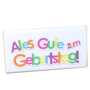„Alles Gute zum Geburtstag!“ Edle Vollmilchschokolade